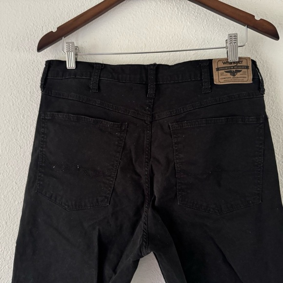Wrangler Black Straight Fit Denim 34X32 Mens Casual Pants Jeans Utility Work - Picture 8 of 11
